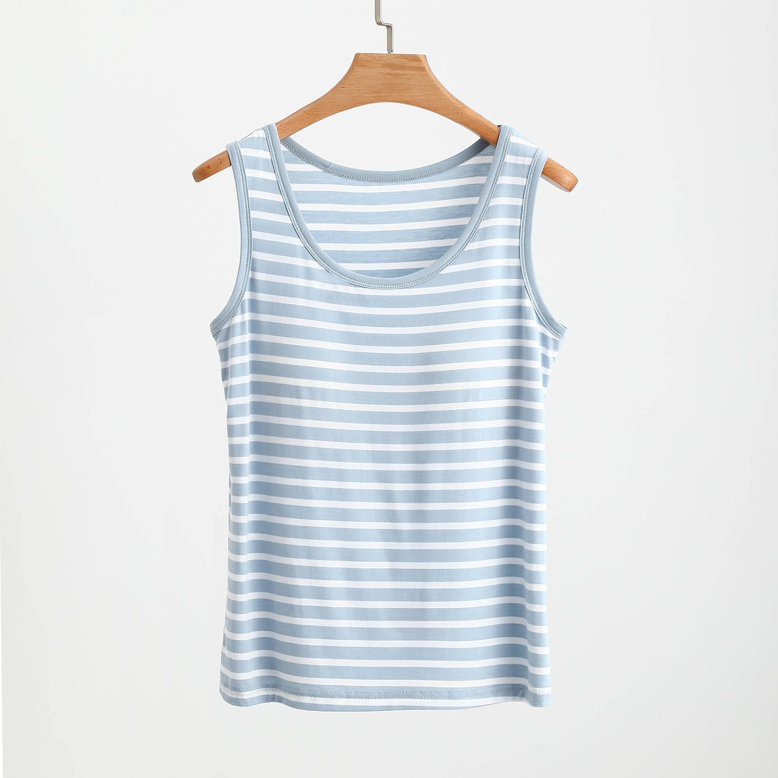 

Женское летнее полосатое свободное пляжное повседневное платье-жилет с круглым вырезом, элегантная рубашка с коротким рукавом L синий