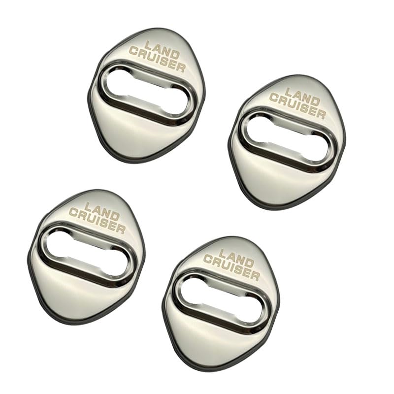 

TADOKAPATU Накладка на стойку Накладка на дверной замок Хромированные аксессуары Детали интерьера Нержавеющая сталь 4 шт. Простая установка LAND CRUISER для Toyota New Land