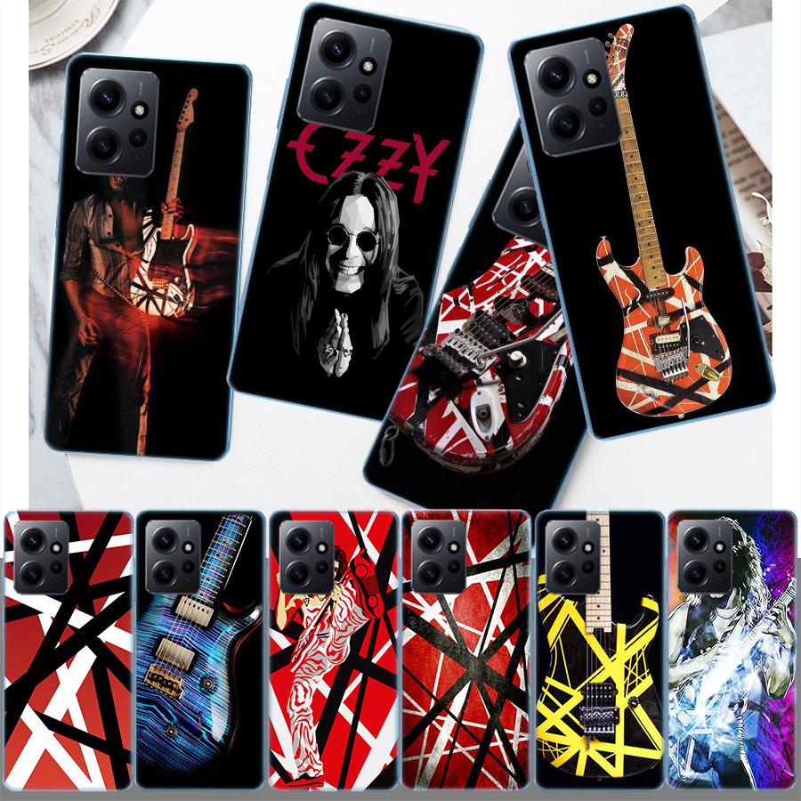 Eddie Van Halen Graphic Guitar Phone Case For Redmi 12 13C 12C 15C 9 10 10C Note 13 Pro Plus 14 15 Pro 9T 9C 9A TPU Soft Cover C