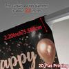 2pcs   2D FLAT PRINTING Curtains (Without Rod) Birthday Glow(1) Modern Window Curtain 100% Polyester Curtains Decorations