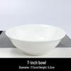 7-Inch White Ceramic Conical Serving Bowl