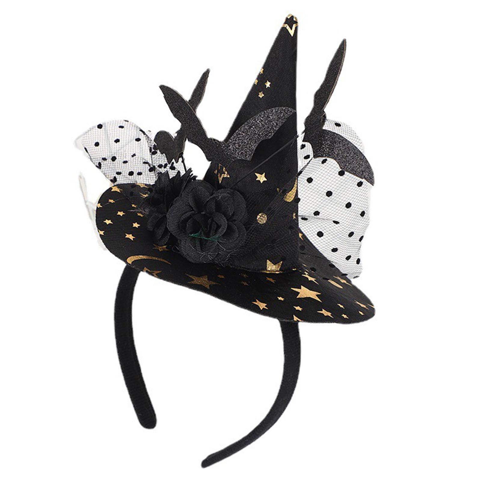 

Ободок Страшная шляпа ведьмы Ободок для волос Косплей Костюм Реквизит Головной убор Аксессуары для одежды для фестиваля Обруч для волос D