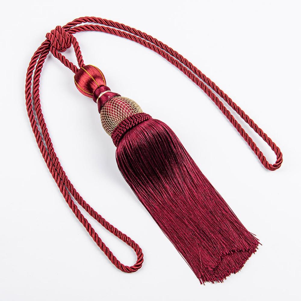 

Tassel Design Curtain Tassels Tieback No Installation Curtain Holder for Weddings красный