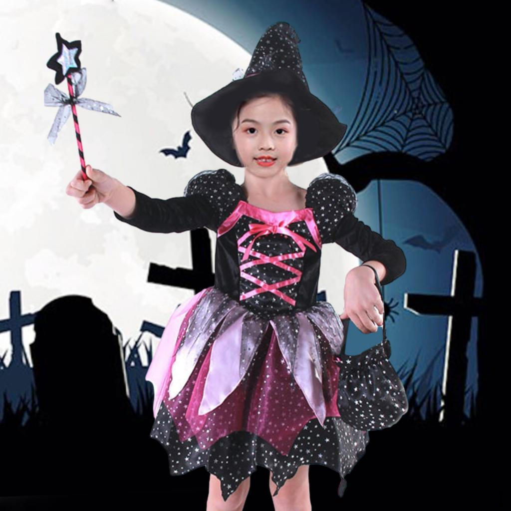 Enchanting Halloween Witch Costume for Girls - Magical Outfit Role Play and Performance