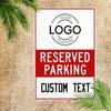 Custom 20x30cm Aluminum Reserved Parking Sign, Anti-Oxidation Metal Wall Decor for Business & Commercial Lots