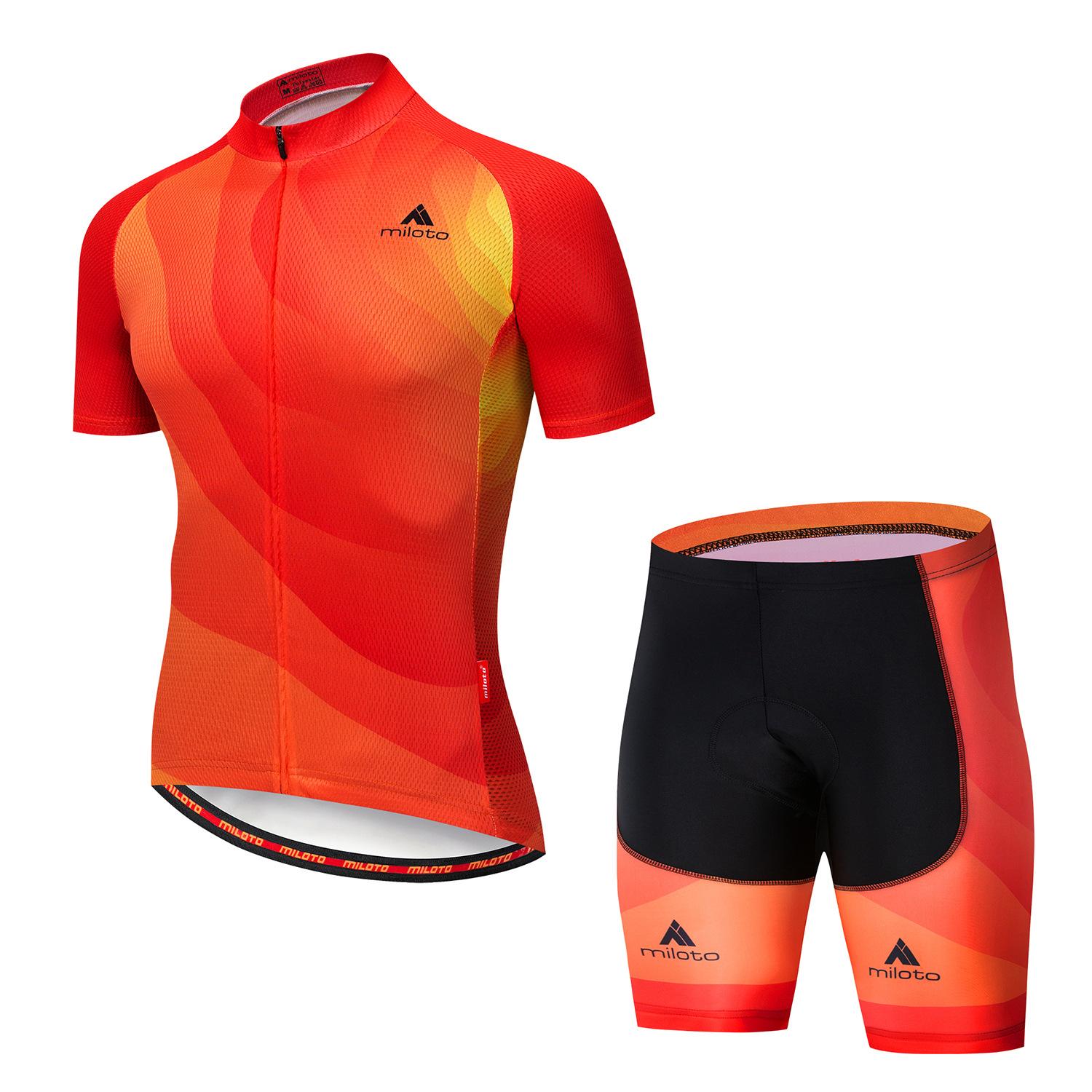 Cycling Suit Short Sleeve Strap Set 2026 Summer Breathable Cycling Suit Set Cycling Event Cycling Suit Outdoor XS