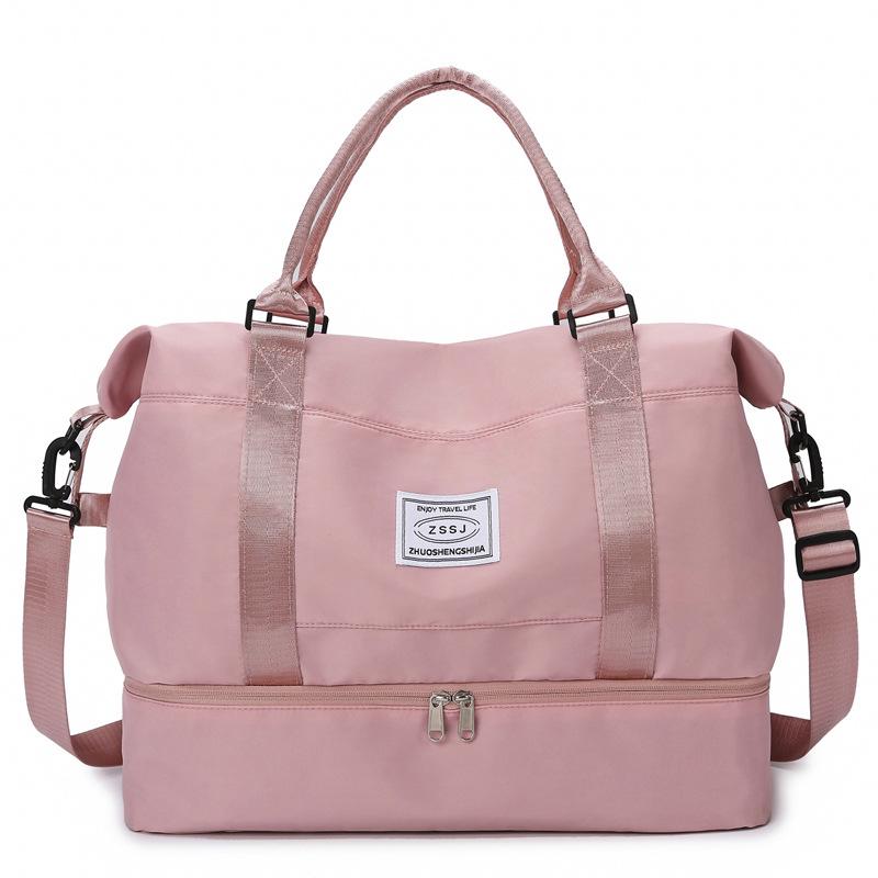 Portable Travel Bag with Large Capacity, Shoe Compartment, and Wet/Dry Separation for Swimming and Fitness