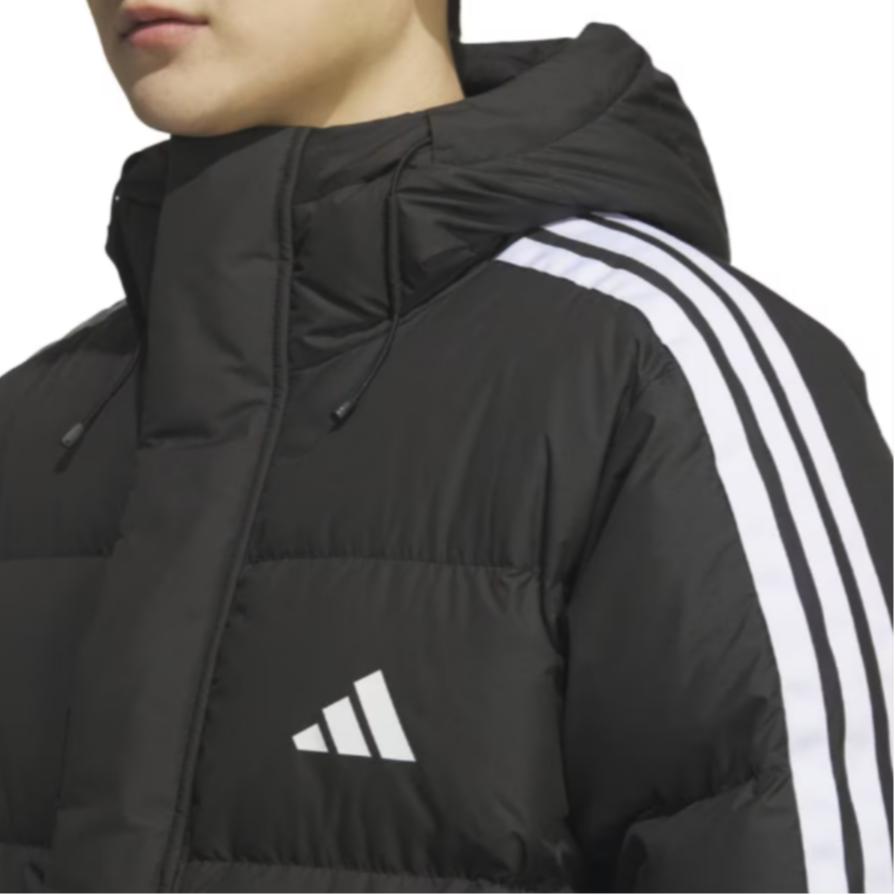 adidas 3 Stripes Down Jacket Unisex Black JZ8731