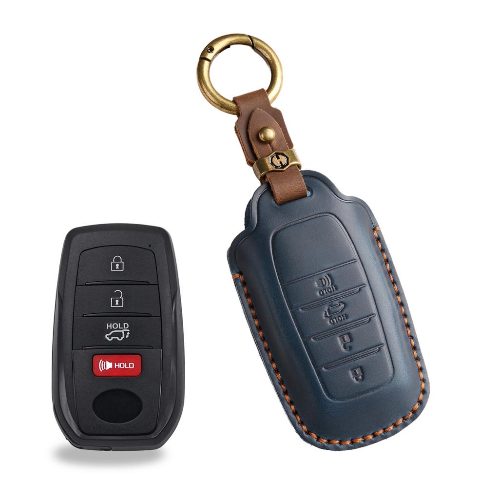 Vintage Key Cover For Toyota Gryvia Xena Key Bag Elfa Leather Protective Case Ring