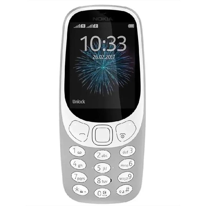 Nokia 3310 global version phone features dual SIM cards with straight keys, making it a great gift