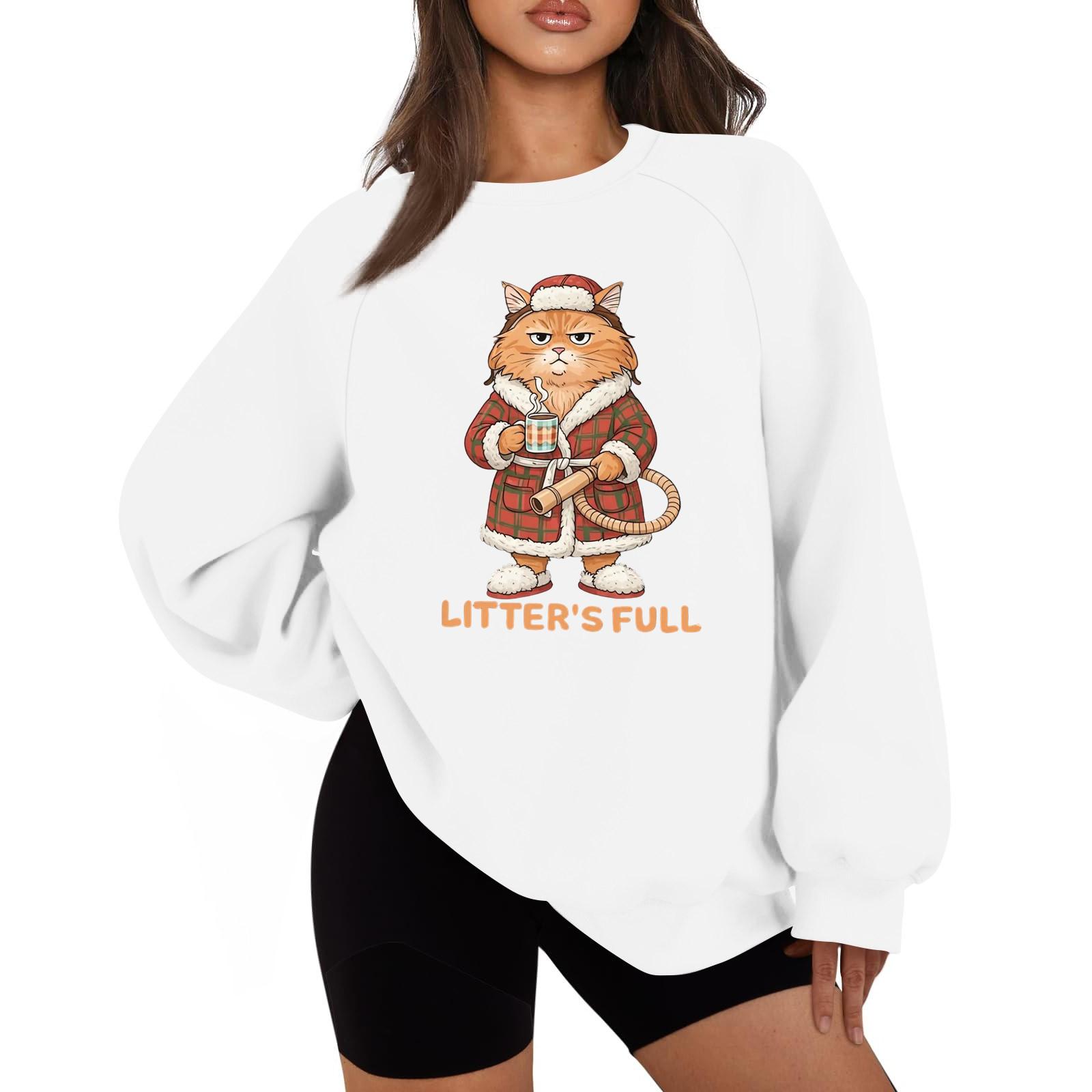 

Женская повседневная модная однотонная толстовка с круглым вырезом и длинным рукавом реглан XL белый