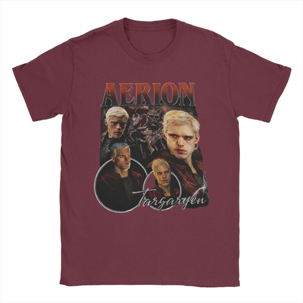 Casual Aerion Targaryen T-Shirt for Men Crewneck Cotton T Shirt  Short Sleeve Tee Shirt Birthday Gift Tops