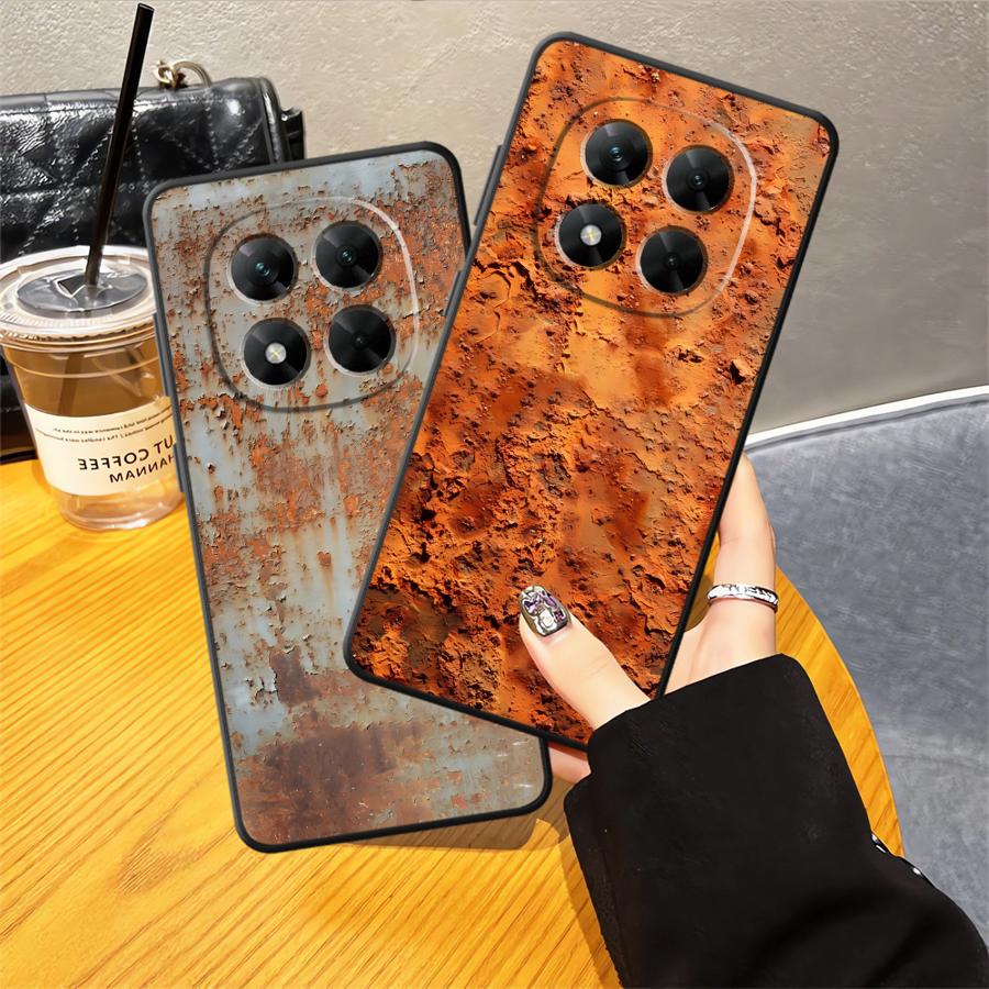 Case for Xiaomi Redmi Note 10S 11S 11 13 12 Pro Plus 9s 12S 10 9 8 Pro Soft Back Phone Cover Retro Rust Design