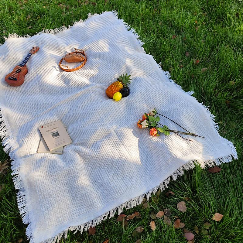 

Outdoor picnic mat linen tablecloth camping blanket atmosphere tablecloth picnic mat outing car trunk mat 90x90