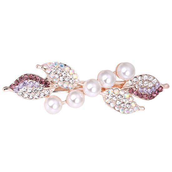 Fashion Women Rhinestone Hair Clip Flower Barrettes Hairpin Spring Headwear