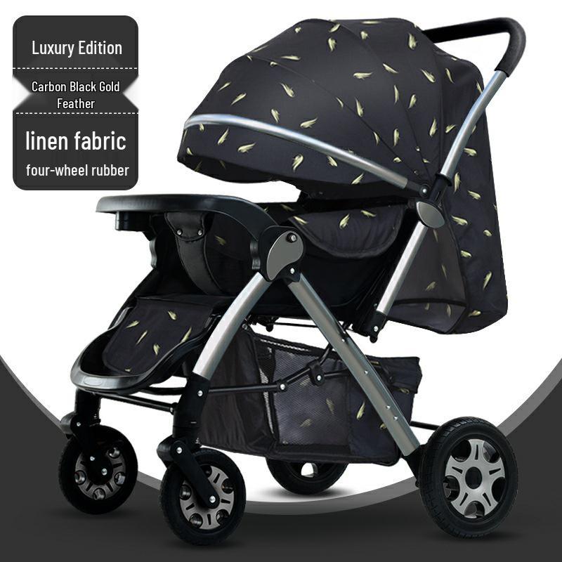 Lightweight Two-Way Baby Stroller: Foldable, High Landscape Design for Sitting or Lying Down, Ideal for Newborns