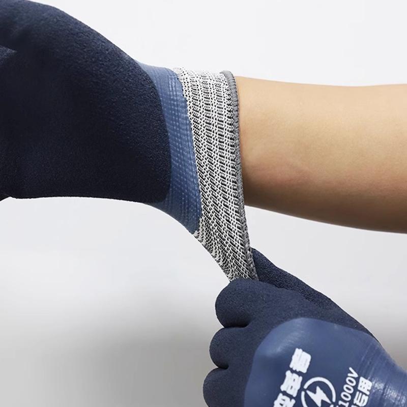 1 Paio Guanti Isolanti in Gomma Resistenti alla Tensione 1000V per Manutenzione Elettrica, Casa e Costruzioni Guanti Isolanti