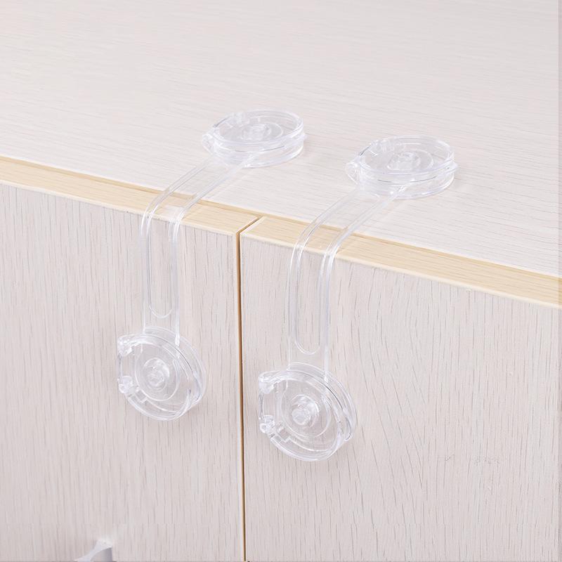 Baby Safety Double Door Lock - Finger Pinch Protection Latch for Cabinets and Drawers