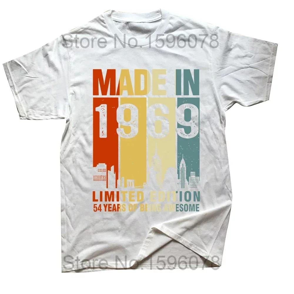 55 Year Old Gifts Vintage 1969 Limited Edition 55th Birthday T Shirt Tee Tops Round Neck Fashion Tshirt Clothing Casual T-shirts