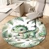 1PC Dinosaur Snail Non-Slip Floor Round Carpet, Office, Family, Bedroom, Large Area Rug Indoor Rugs, Vibrant Colors-Z0492