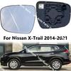 Door Wing Rear View Mirrors Lenses For Nissan X-Trail 2014- Outer Rearview Side Mirror White Glass Lens With Heating