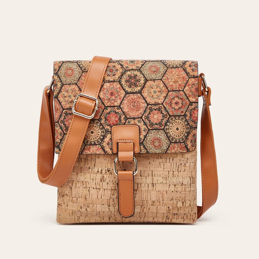 Fashion Cork Women's Bag Guochao RPET Bark Shoulder Crossbody Flip, Computer Bag Bag, Custom