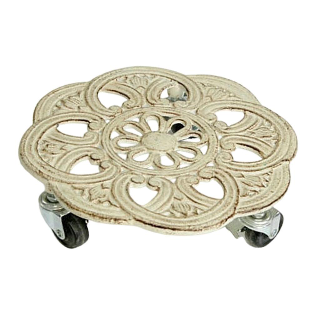 Plant Roller Stand, Rolling Tray, Pot Trolley, Sturdy Iron Structure, Universal Wheels, Suitable for