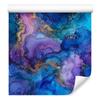 Wallpaper Ink Blue, Purple, Navy Blue and Turquoise 50x1000