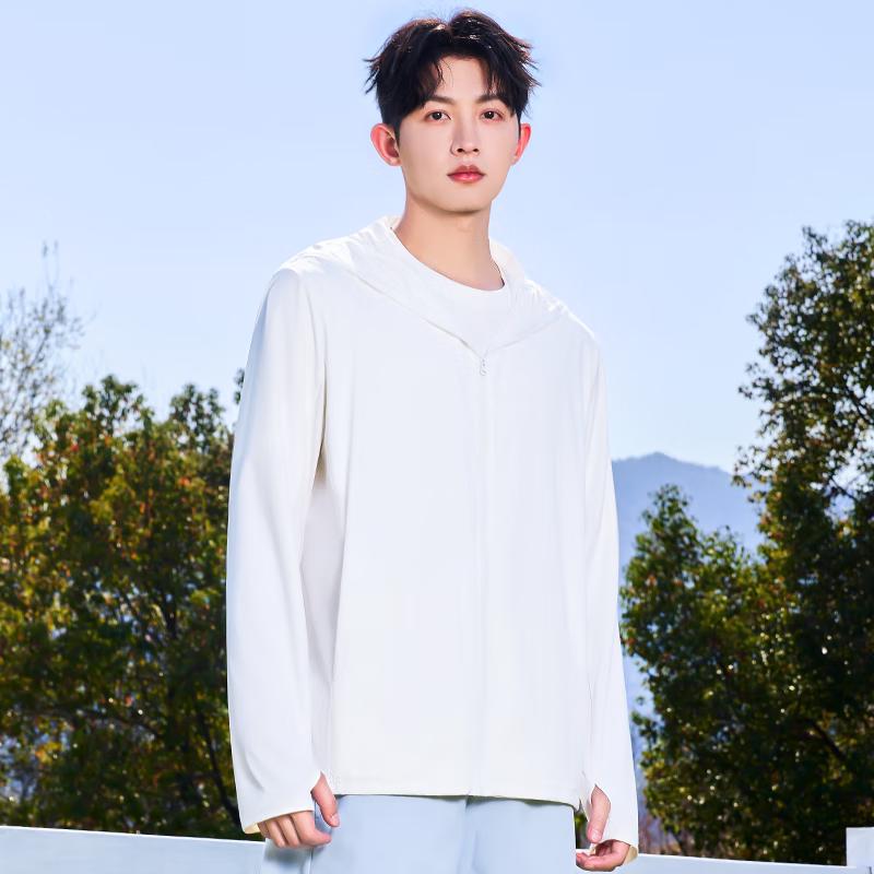 MINISO Men's UPF100+ Ice Silk Hooded Sun Protection Jacket