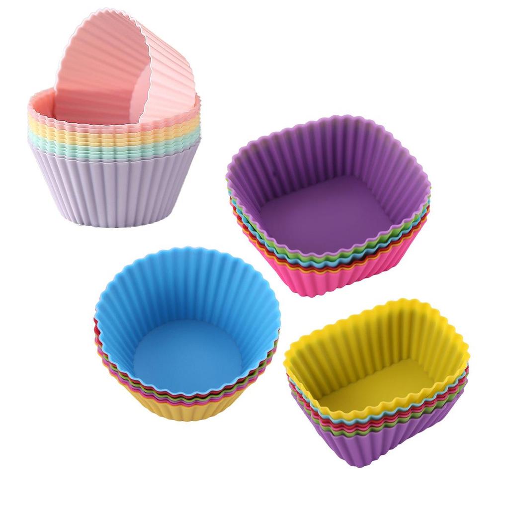 Multi-color Round Silicone Cake & Muffin Baking Cups