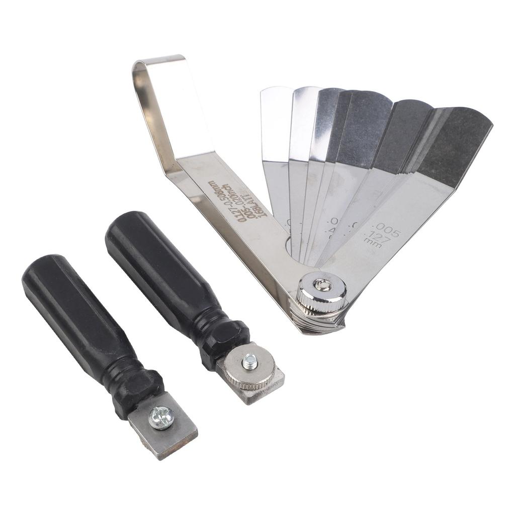 Metric and For Imperial Feeler Gauge Set 16 Piece for Accurate Vehicle Clearance with Compact Storage and Metal Build