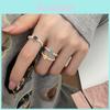 Charming Geometric Design Korean Style Smiley Face Natural Baroque Pearl Ring For Women
