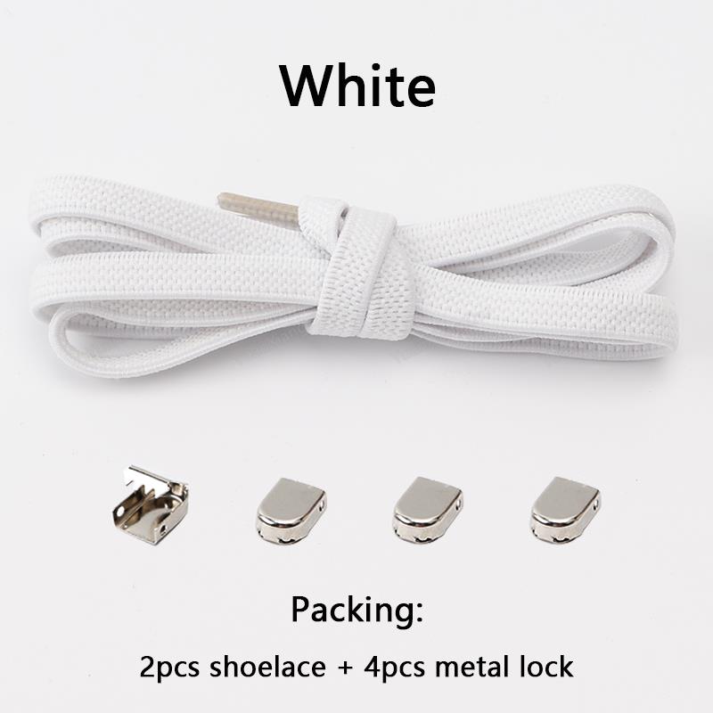 No tie Shoe laces Elastic laces Sneakers Flat Shoelaces without ties Quick Shoelace for Shoes Kids Adult One Size fits All Shoes