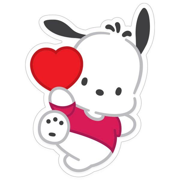 

Sanrio acrylic mobile phone PopTalk, Pochaco heart, 1 piece