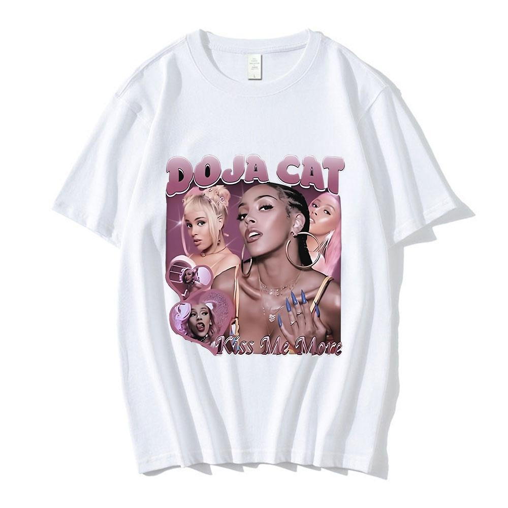 

Doja Cat Kiss Me More Graphic T Shirt Unisex Women Clothing Fashion Harajuku Tshirt Cotton Casual Short Sleeve Tshirts Streetwear 4XL