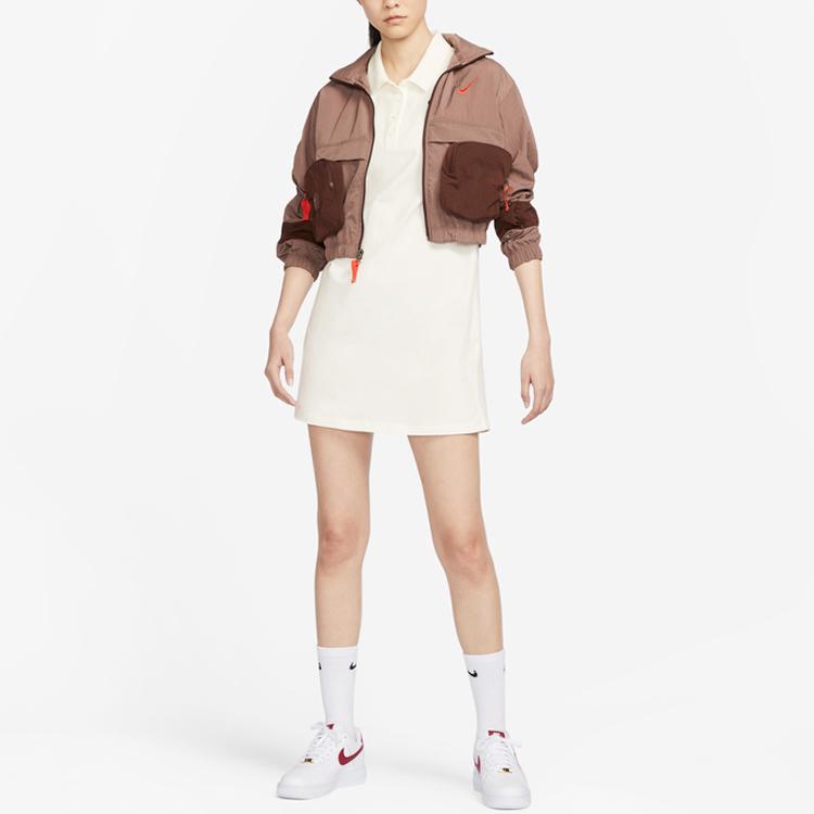 Nike Sportswear Short Sleeved Dress Women's Sail White (Unisex) Short-Sleeved Dresses FN3708 133