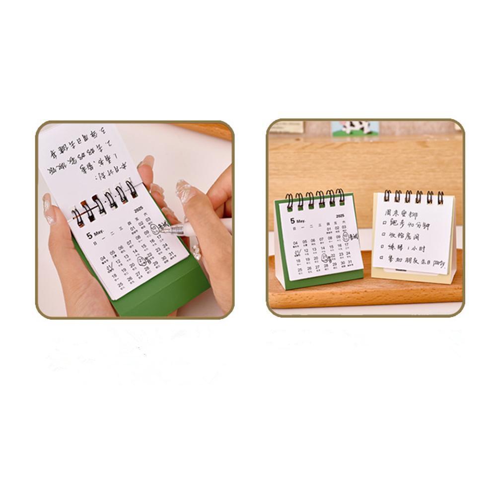 Mini Desk Calendar - , August To December Small Desktop Calendar, Creative Mini Daily Schedule Twin-Wire Binding Calendar
