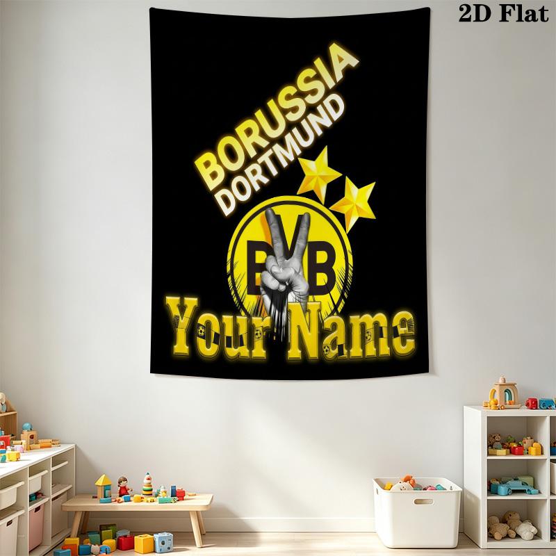 BVB Custom Name Wall Tapestry Aesthetic Wall Hanging Printed Fabric Blanket Decorative Tapestries for Bedroom Living Room Home Decor