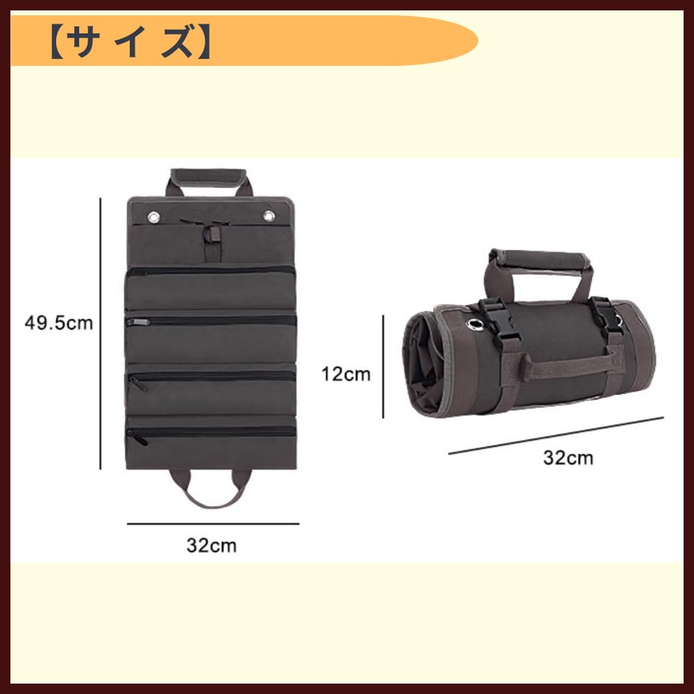 Ideamall Tool Bag, Tool Peg Case, Storage Pouch, Lightweight, High-Durability Material