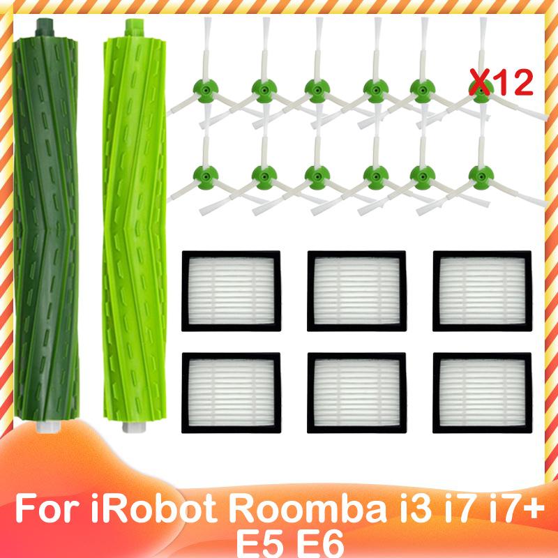 For iRobot Roomba I3 I7 I7+ E5 E6 E7 Robot Vacuum Main Side Brush Roller Hepa Filter Dust Bag Rag Part For Cleaner Replacement