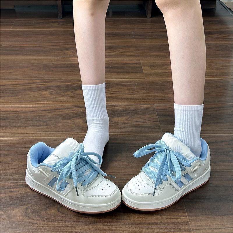 High-value thick-soled trendy sports board shoes, women's trendy new student versatile casual fat bread shoes