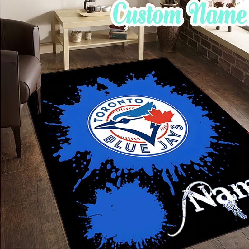Custom Name Toronto Jays Rug, Office Rug, Chair Rug, Carpet for Living Rooms, Doormat Game Rug Home Decor Christmas Gifts