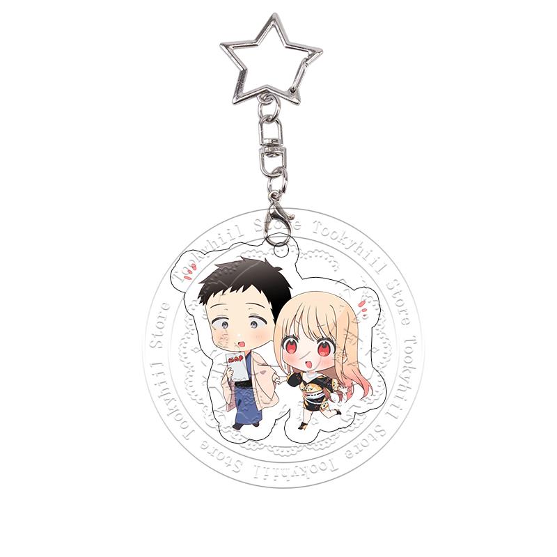 My Dress-Up Darling Acrylic Keychain Cos Props Chibi Cute Anime Charms Marin Kitagawa Keyring Bag Pendant Decoration Cartoon