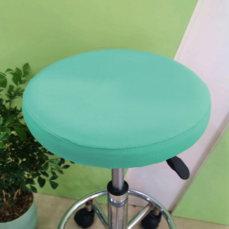 1 Bar Stool Cover Round Stool Cover with Elastic Bands Bar Stool Seat Cover Slipcover Washable Stool Cushion Cover Feature Stretch Fabric Dia D30-34cm