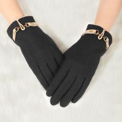Women's Winter Temperament Padded Warm Gloves Cycling Windproof Touch Screen Gloves