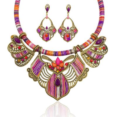 Alloy Jewelry Earrings Necklace Bohemian Jewelry Sets