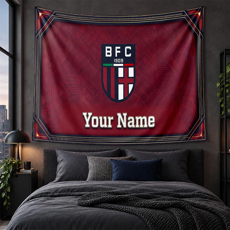 Personalized Tapestry Wall Hanging Bologna FC Pattern Art Background Cloth