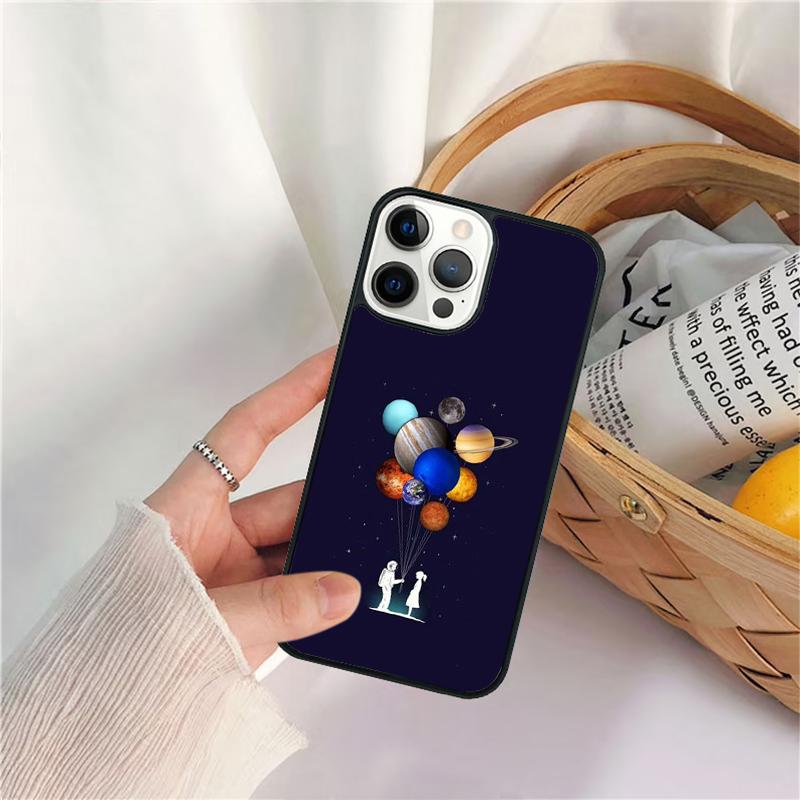 Outer Space Phone Case For iPhone 17 Air 16 15 14 11 12 13 Pro  MAX Plus Coque Cover Shell