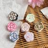 Hair Claw with High-Elastic Spring, Camellia Design Hair Clip with Imitation Pearl Decor, Firm Grip Shower Back Head Hair Claw for Bangs And Side Hair