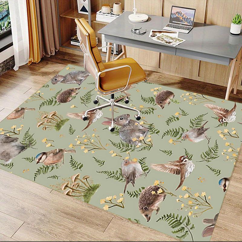 1PC forest animals Non-Slip Floor Carpet Compatible for Office&Living Room&Bedroom&Dining room - Flat- Soft & Pattern, Vibrant Colors-W311